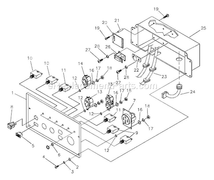 Page B Diagram and Parts List for 1019-3  Briggs and Stratton Generator